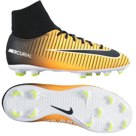 Бутсы Nike JR Mercurial VICTORY VI DF FG 903600-801 детские цвет: черный/желтый (официальная гарантия)