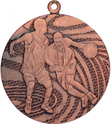 Медаль 40 мм Баскетбол бронза