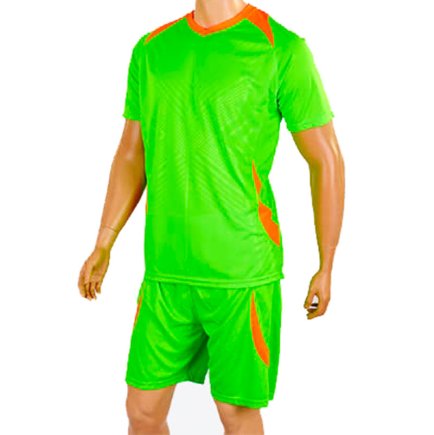 Футбольная форма Perfect подростковая цвет: салатовый/оранжевый