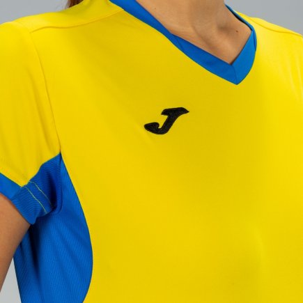 Футболка игровая Joma Champion IV 900431.907 женская цвет: желтый/голубой